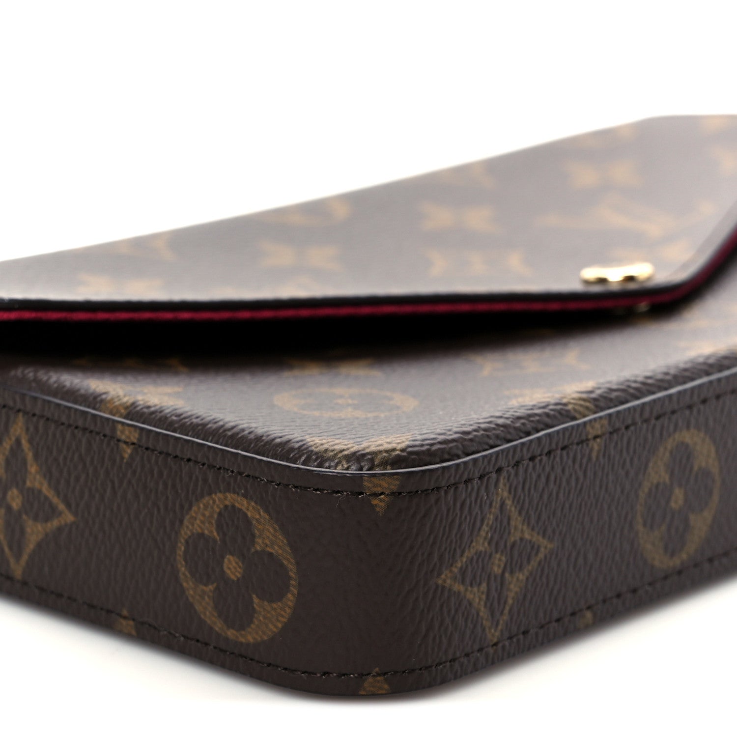 Louis Vuitton Monogram Pochette Felicie Chain Wallet Fuchsia 11 of 13