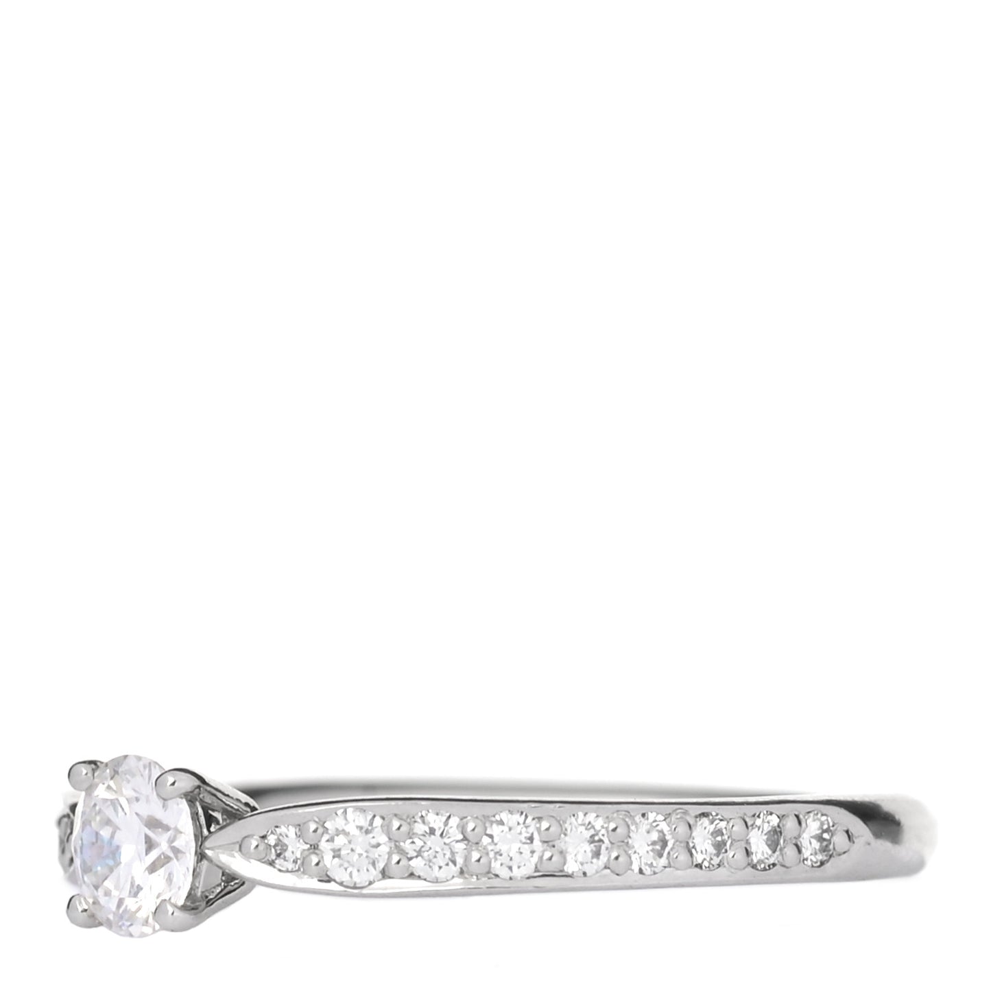 Platinum Diamond .24ct Round Brilliant Harmony Engagement Ring 52 6