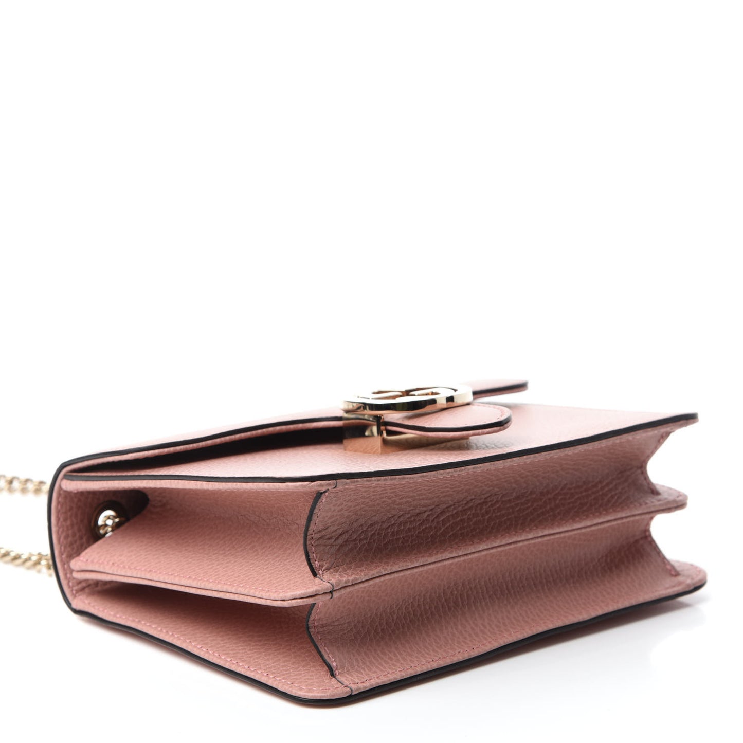 Dollar Calfskin Small Interlocking G Shoulder Bag Soft Pink