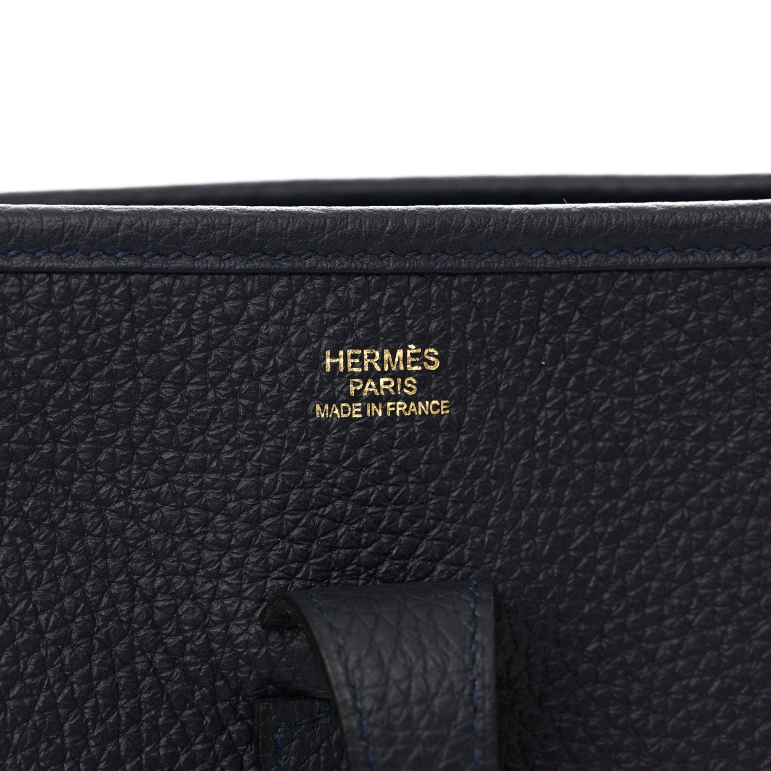 Hermes Taurillon Clemence Evelyne III PM Bleu Nuit 6 of 10