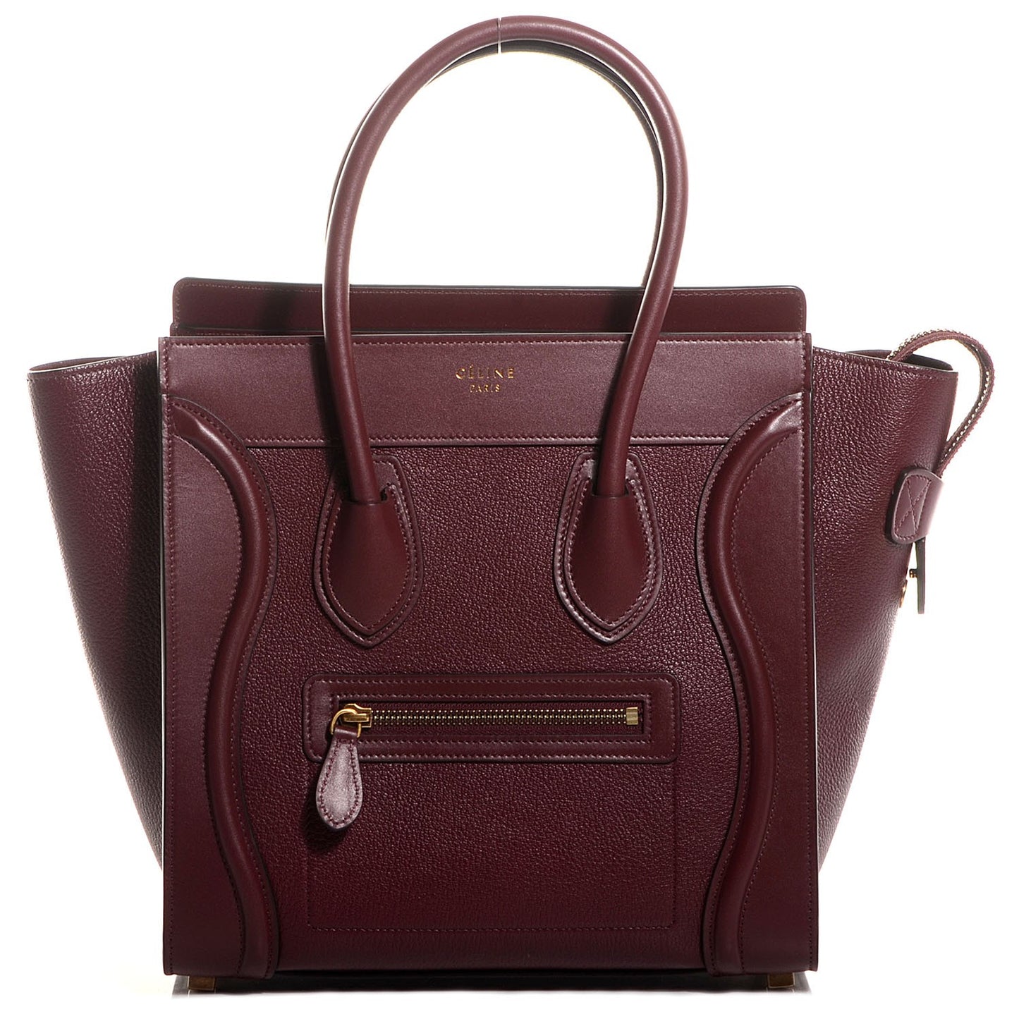 Goatskin Calfskin Micro Luggage Burgundy