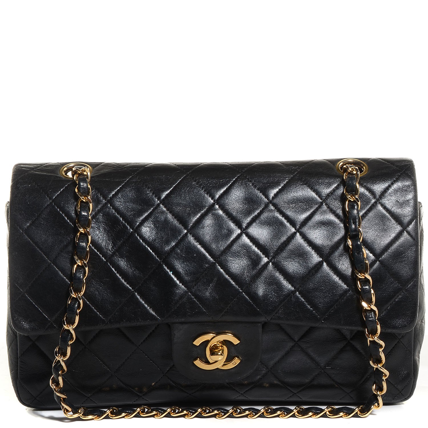 Chanel Lambskin Medium Double Flap Black 1 of 9