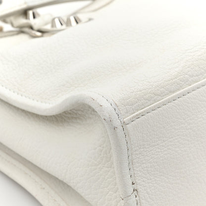 Balenciaga Chevre Silver Metallic Edge Hardware S City White 15 of 17