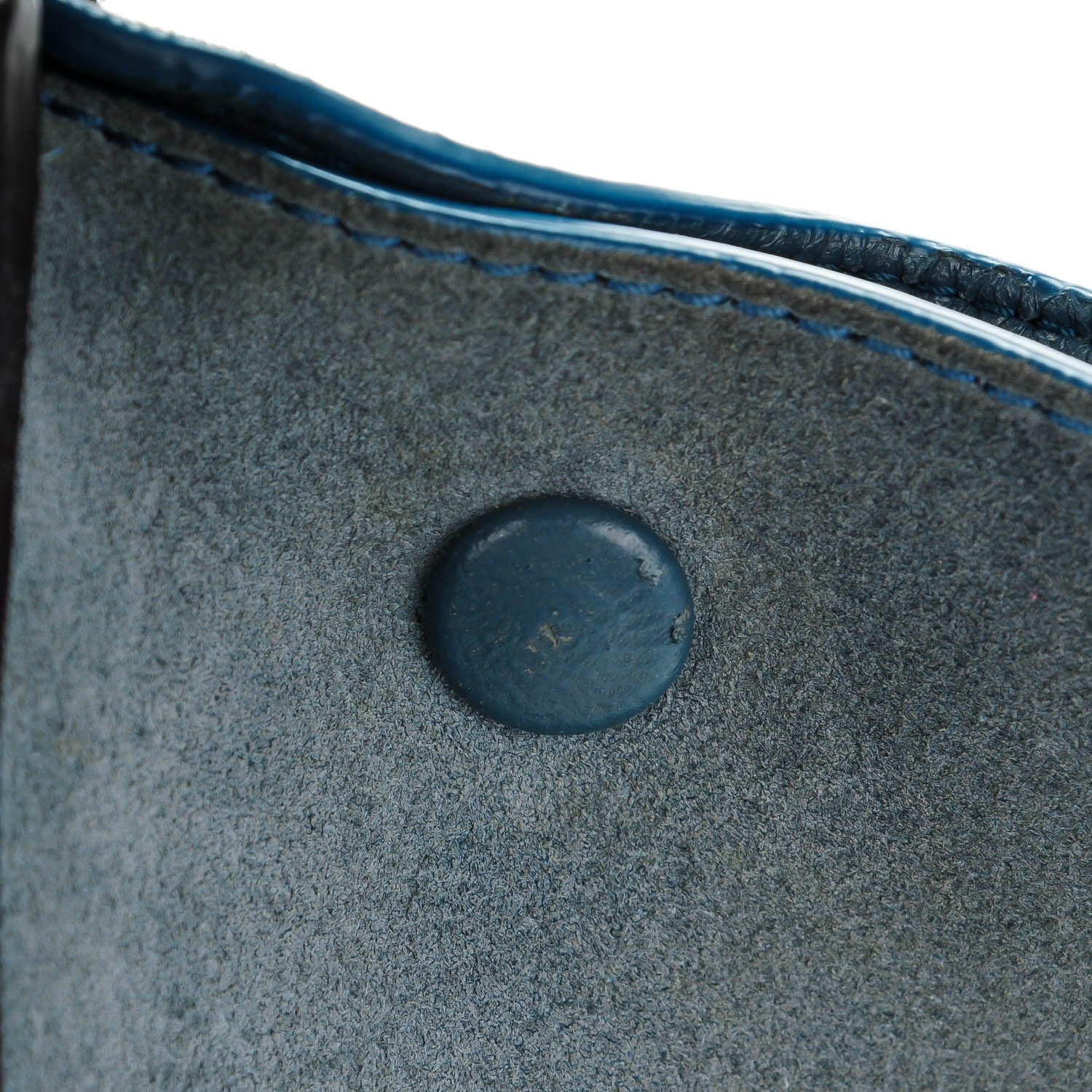 Celine Drummed Calfskin Suede Medium Trapeze Orage 12 of 12