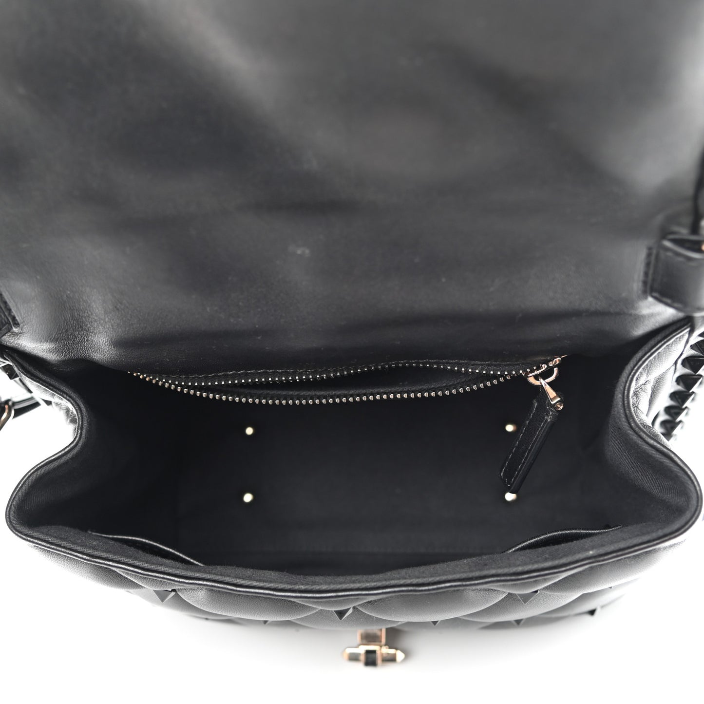 Nappa Monochrome Medium Candystud Top Handle Bag Black