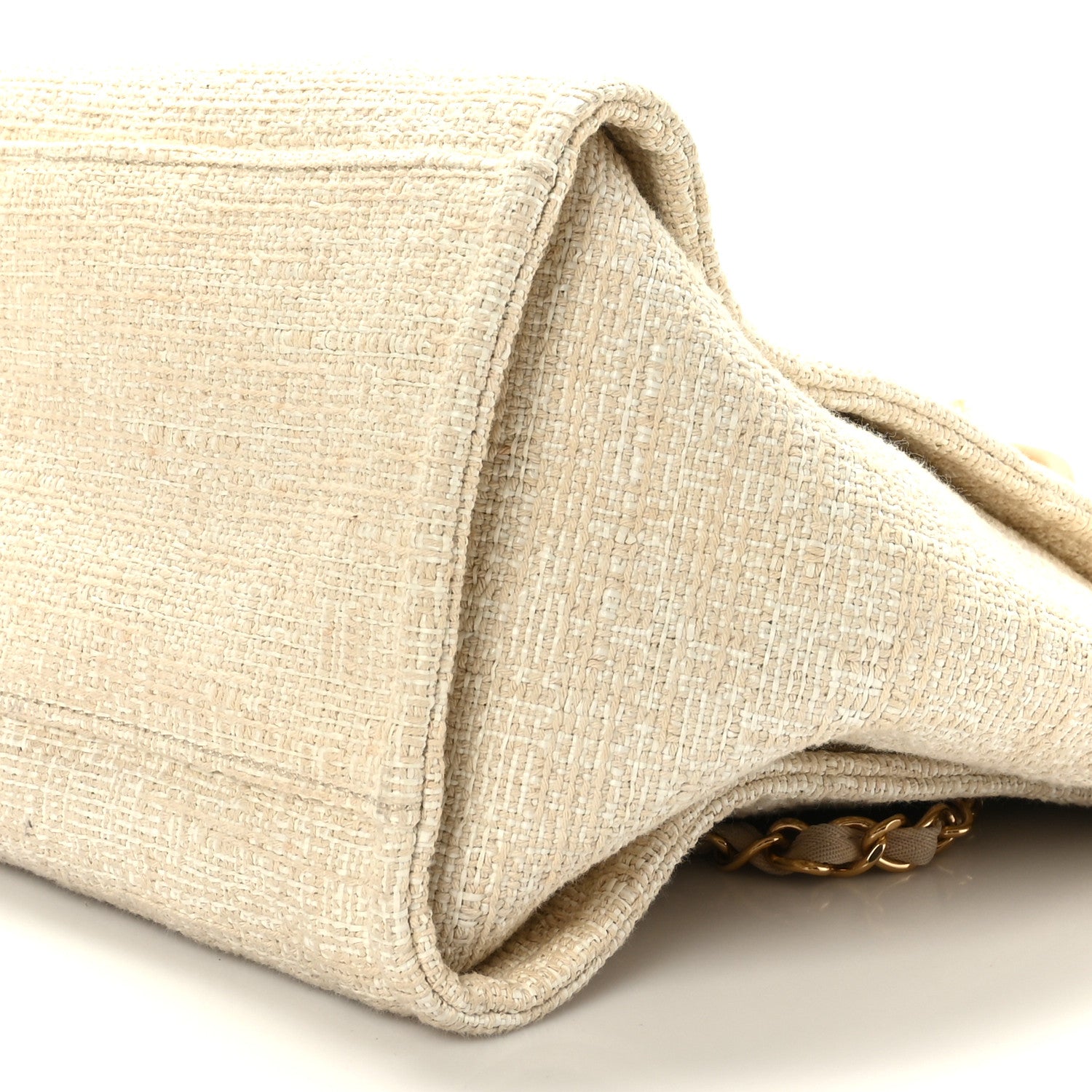 Chanel Canvas Medium Deauville Tote Light Beige 9 of 9