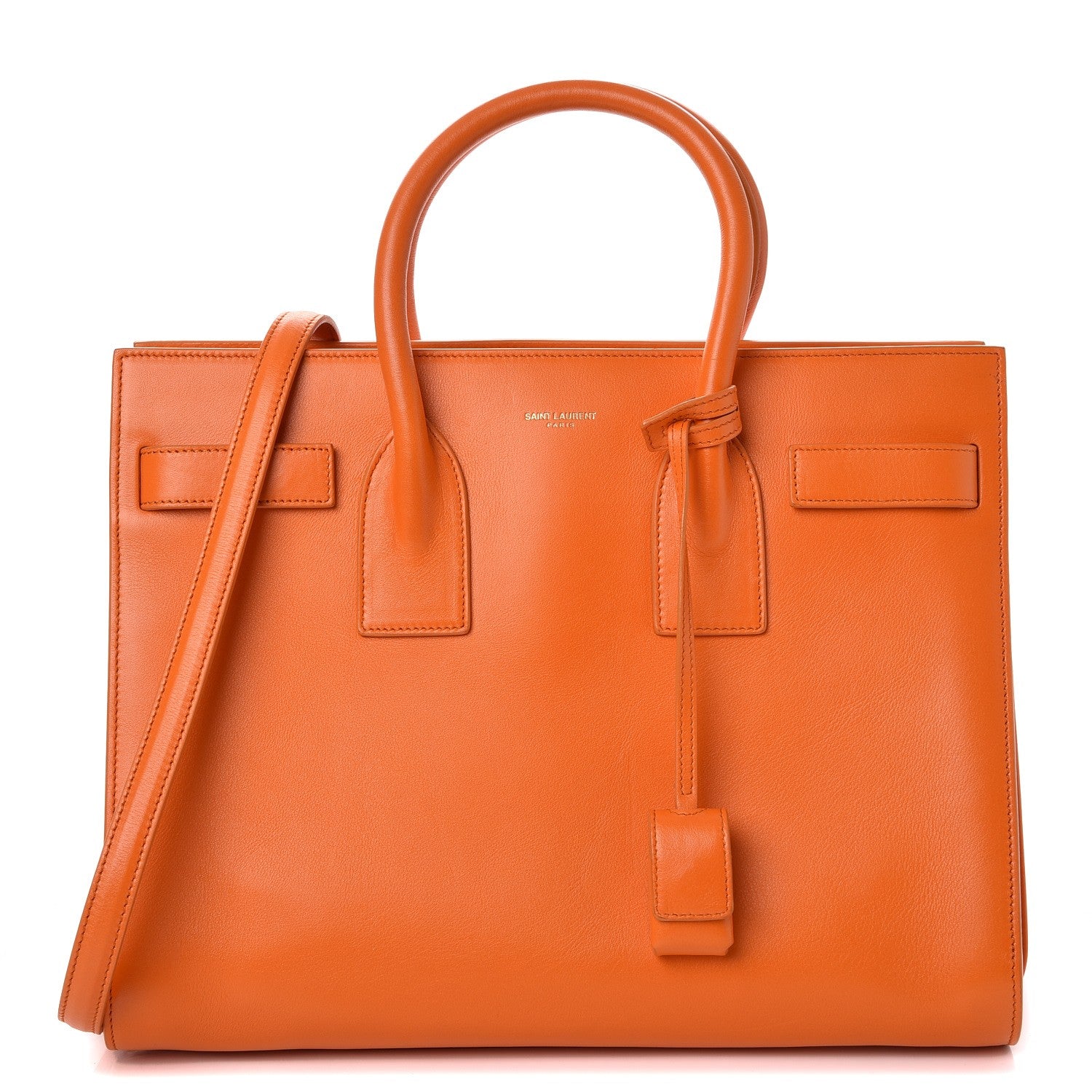 Saint Laurent Calfskin Small Sac De Jour Mandarine 1 of 13