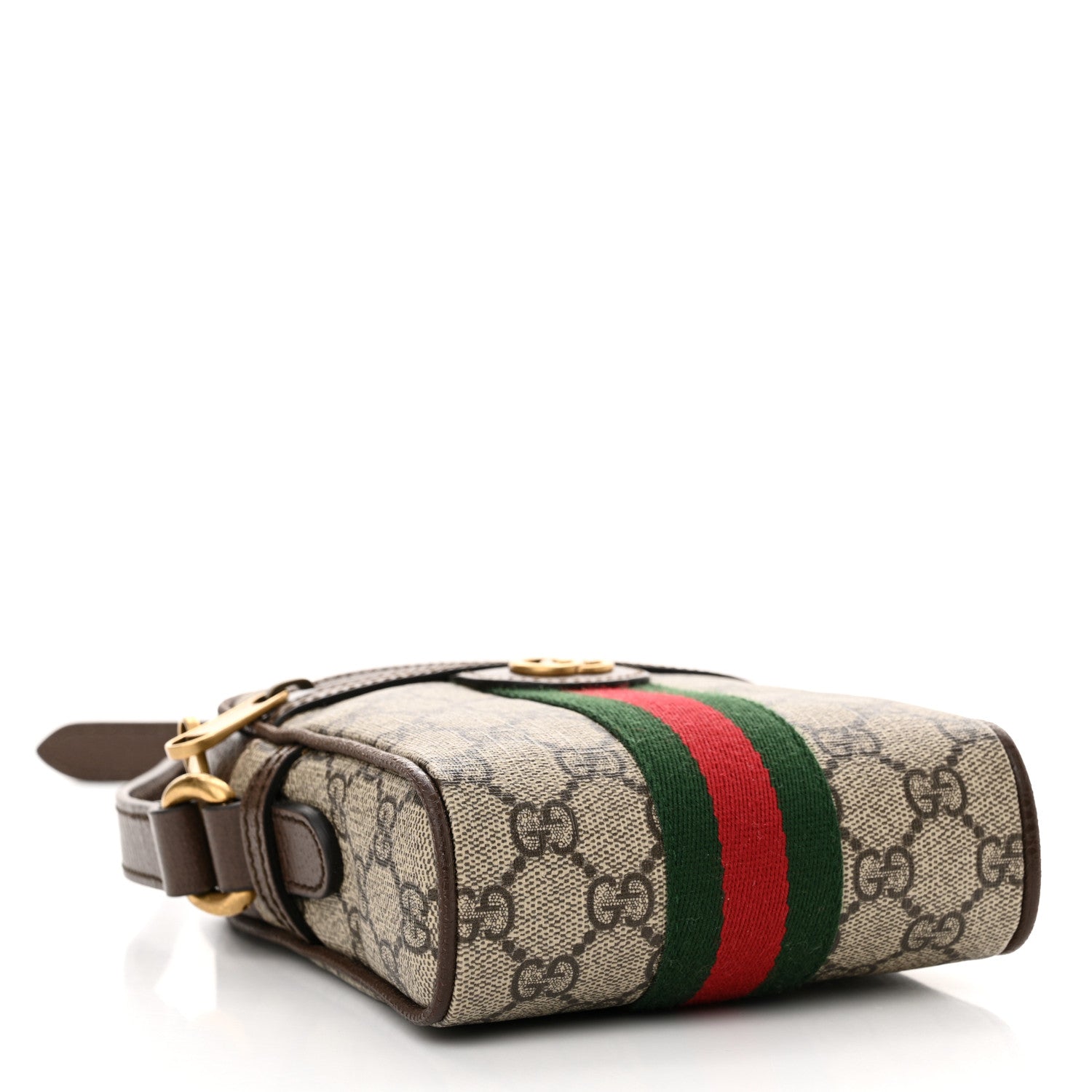 Gucci GG Supreme Monogram Web Mini Ophidia Messenger Brown 4 of 10