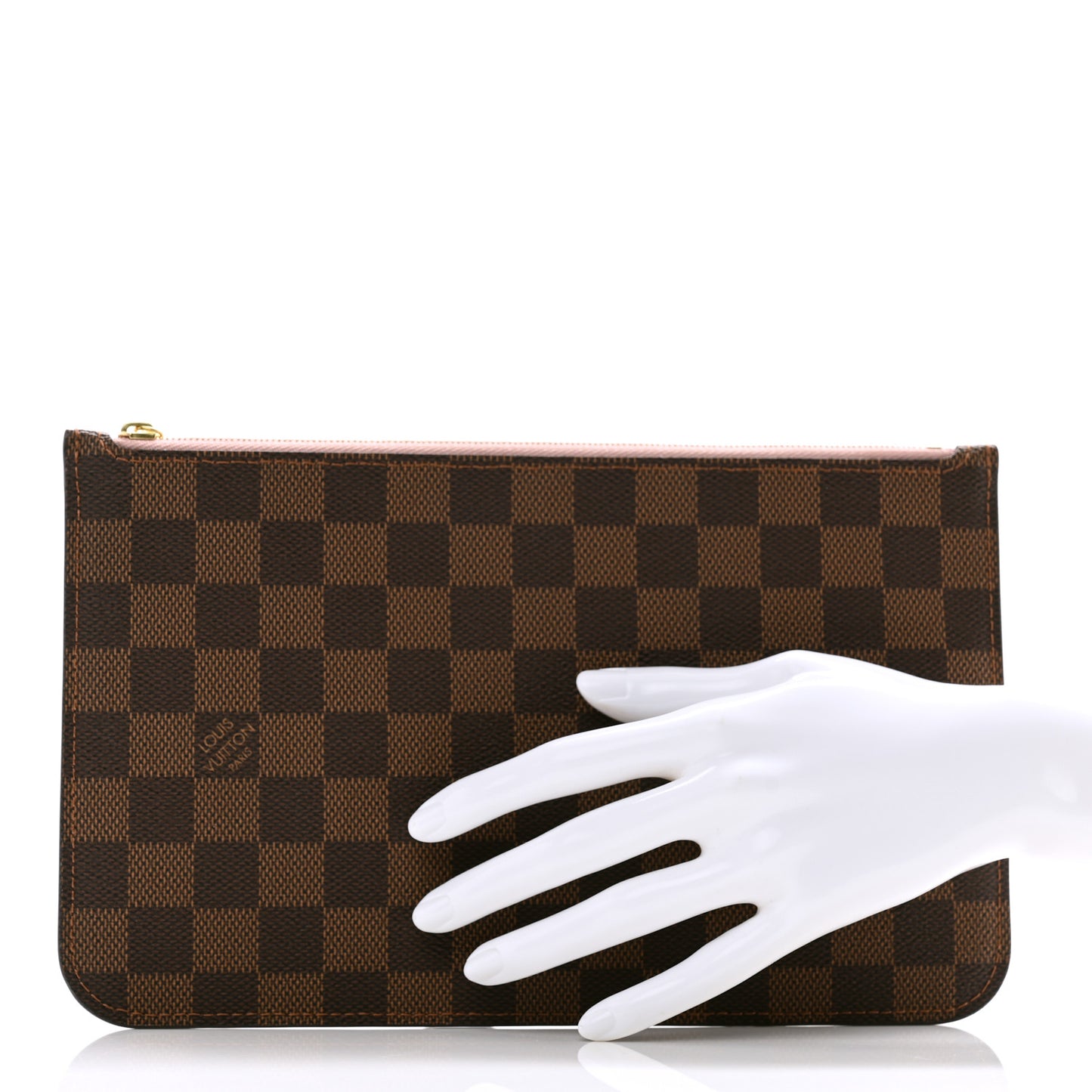 Damier Ebene Neverfull MM GM Pochette Rose Ballerine