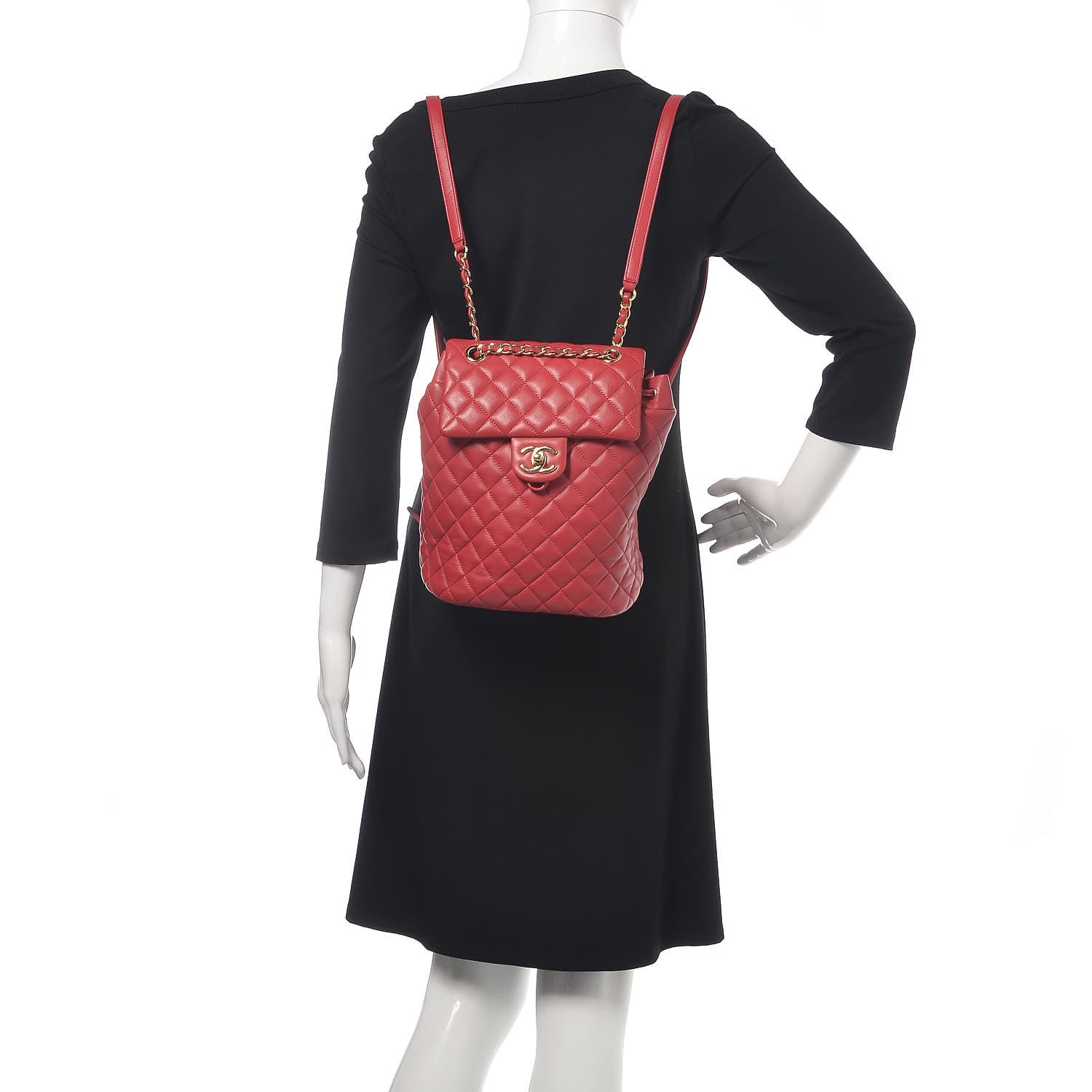 Chanel Lambskin Quilted Small Urban Spirit Backpack Dark Pink 2 of 15