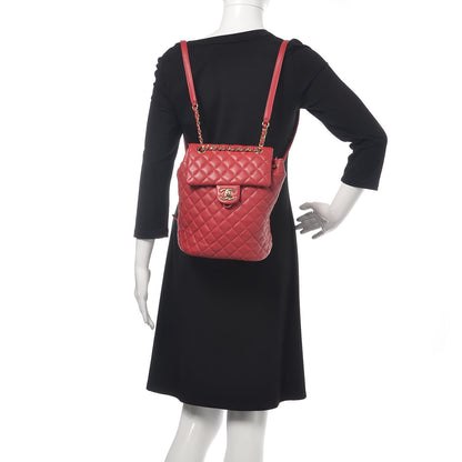 Chanel Lambskin Quilted Small Urban Spirit Backpack Dark Pink 2 of 15