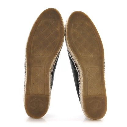 Chanel Lambskin CC Espadrilles 39 Black 6 of 9