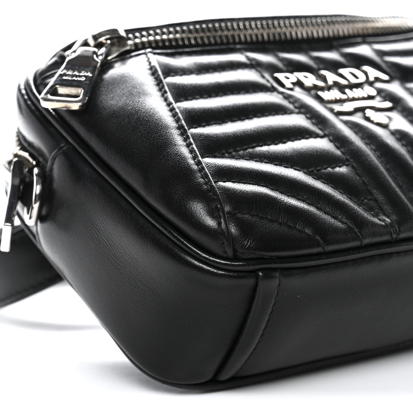 Soft Calfskin Diagramme Belt Bag Black