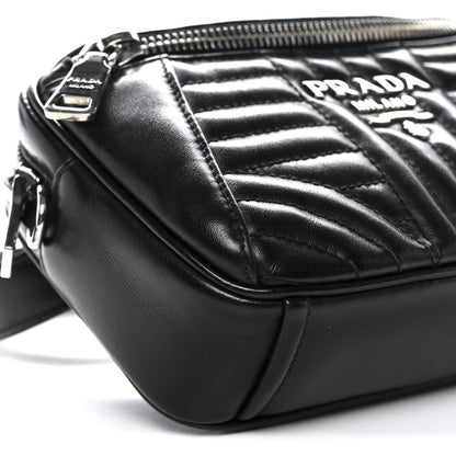 Prada Soft Calfskin Diagramme Belt Bag Black 9 of 10