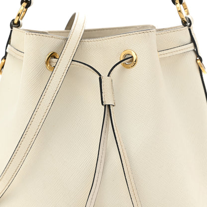 Prada Saffiano Bucket Bag White 8 of 16