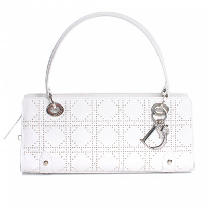 Christian Dior Lambskin Cannage Studded East West Lady Dior White 1 of 8