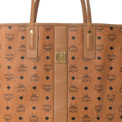 MCM Visetos Large Liz Reversible Shopper Tote Cognac 10 of 16