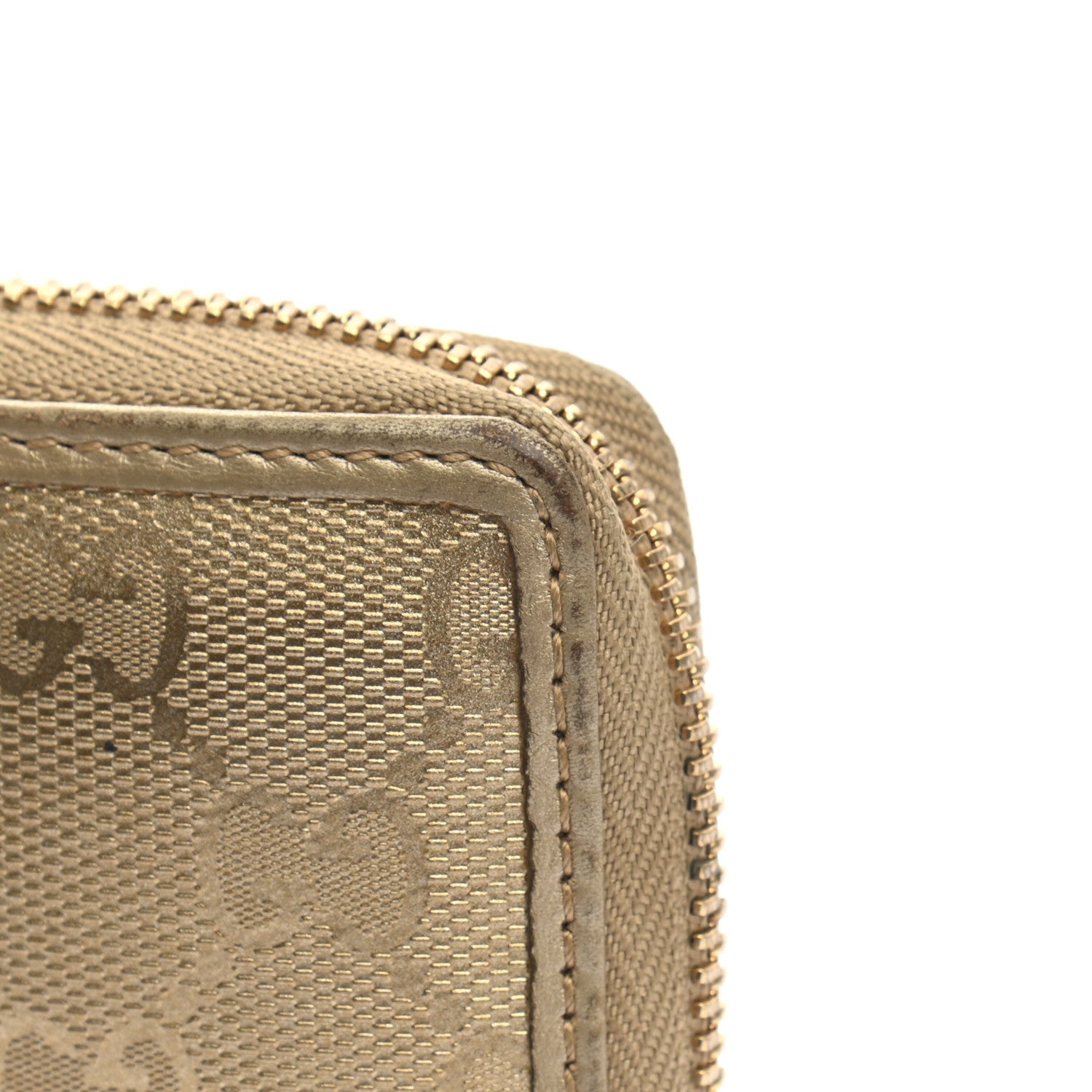 Gucci Imprime Monogram GG Pierce Zip Around Wallet Gold 13 of 14