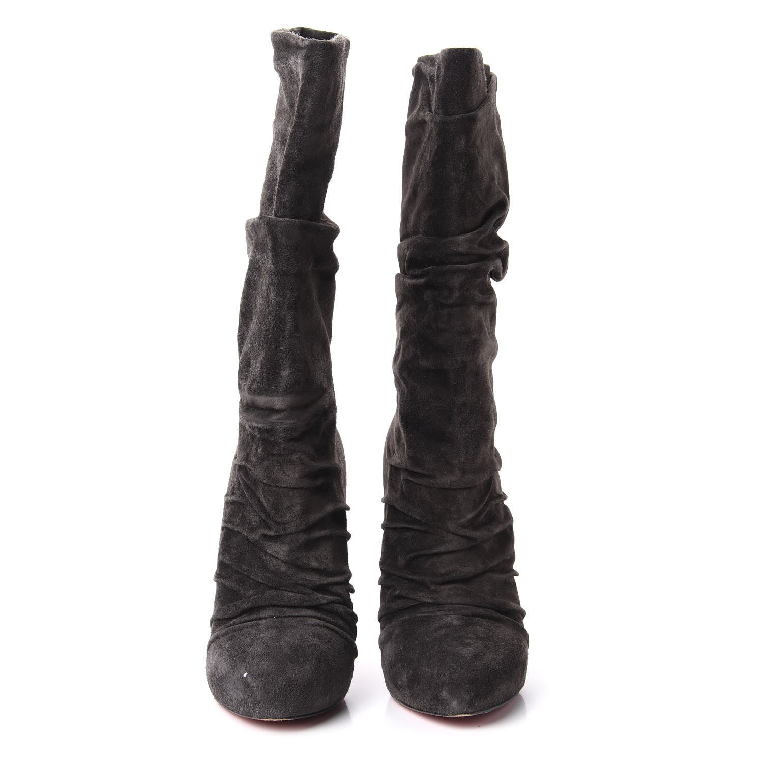 Christian Louboutin Veau Velours Piros 120 Boot 38 Africa 2 of 10