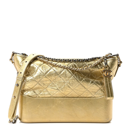 Chanel Metallic Aged Calfskin Quilted Medium Gabrielle Gold 1 of 10