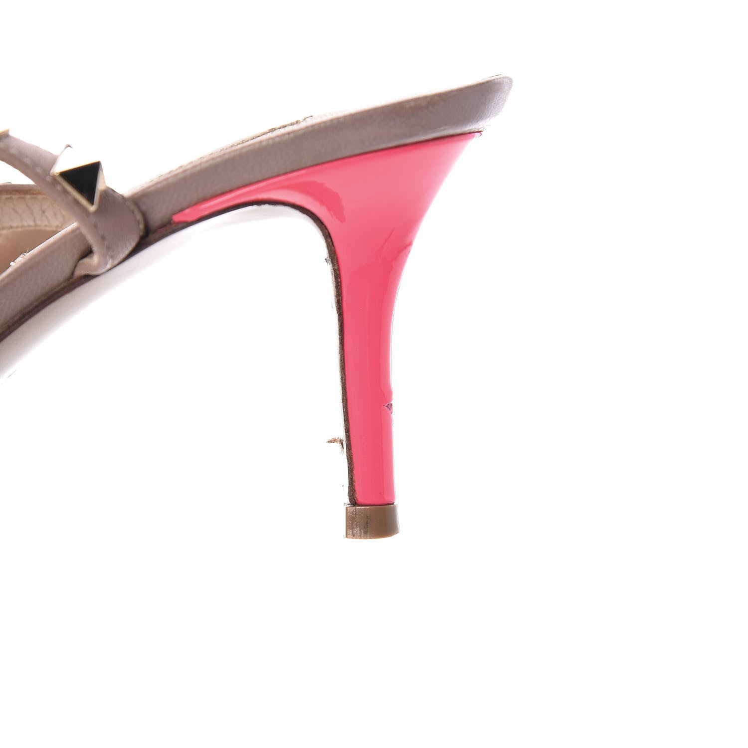 Valentino Garavani Patent Nappa Rockstud Ankle Strap 65mm Pumps 37.5 Fuxia Fluo Poudre 11 of 12