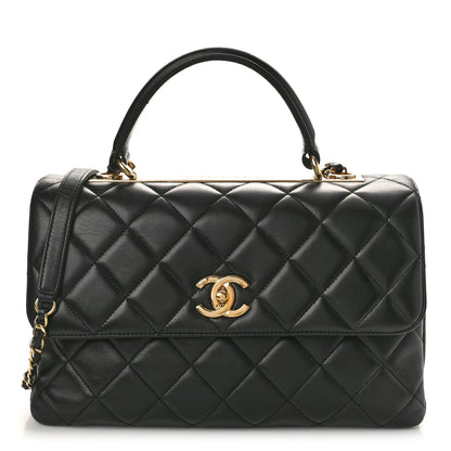 Chanel Lambskin Quilted Medium Trendy CC Flap Dual Handle Bag Black 1 of 12