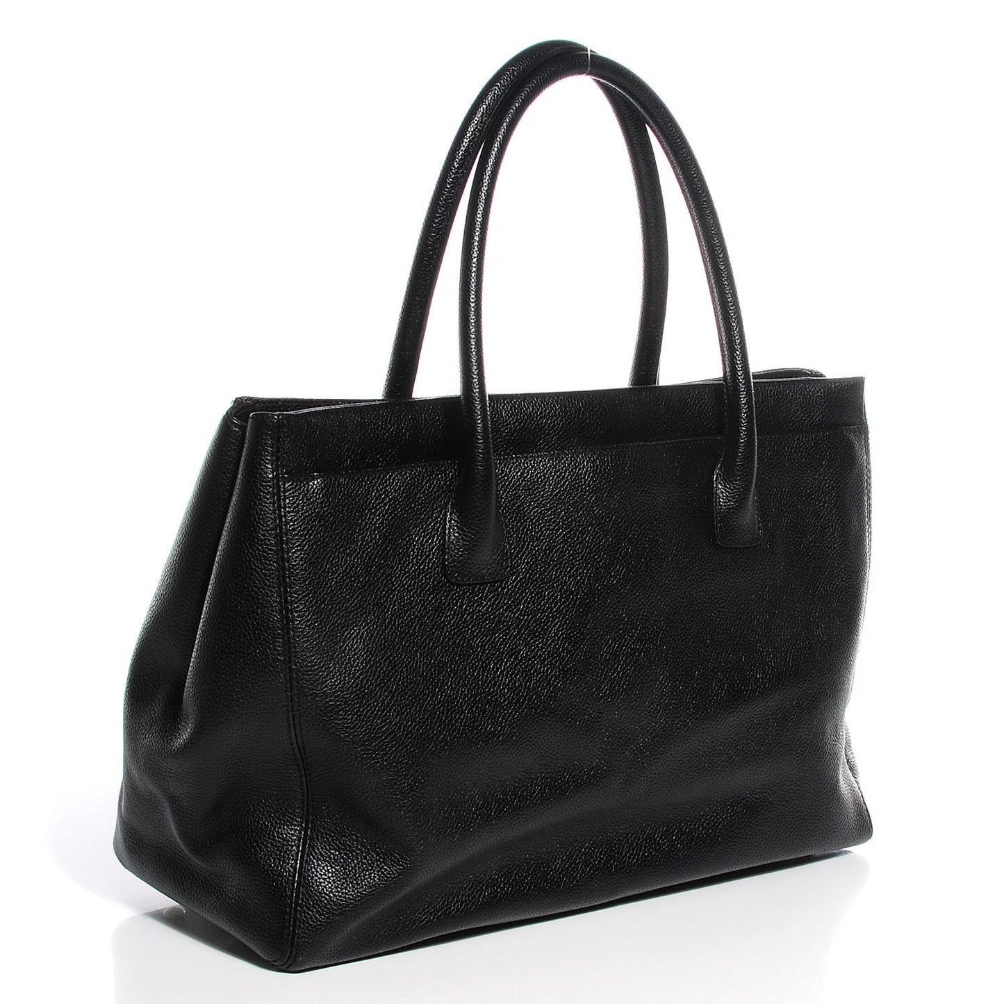 Calfskin Cerf Shopper Tote Black
