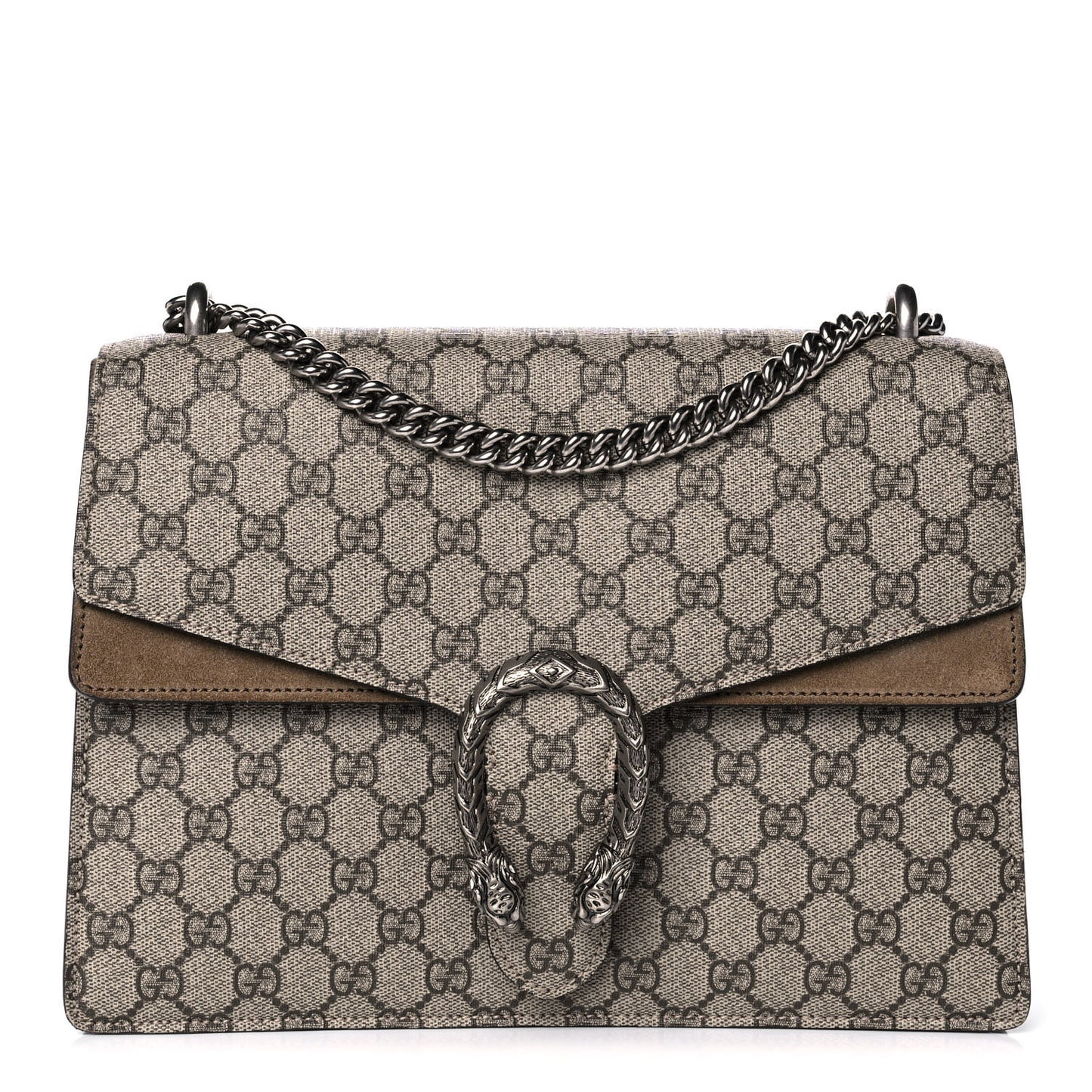 GG Supreme Monogram Medium Dionysus Shoulder Bag Taupe