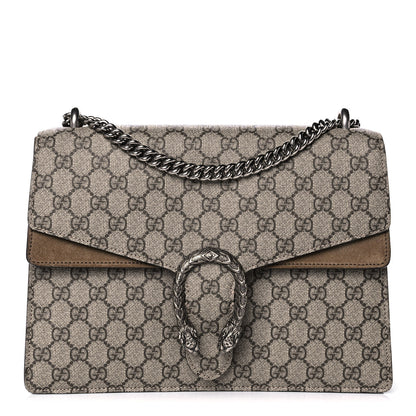 Gucci GG Supreme Monogram Medium Dionysus Shoulder Bag Taupe 1 of 12