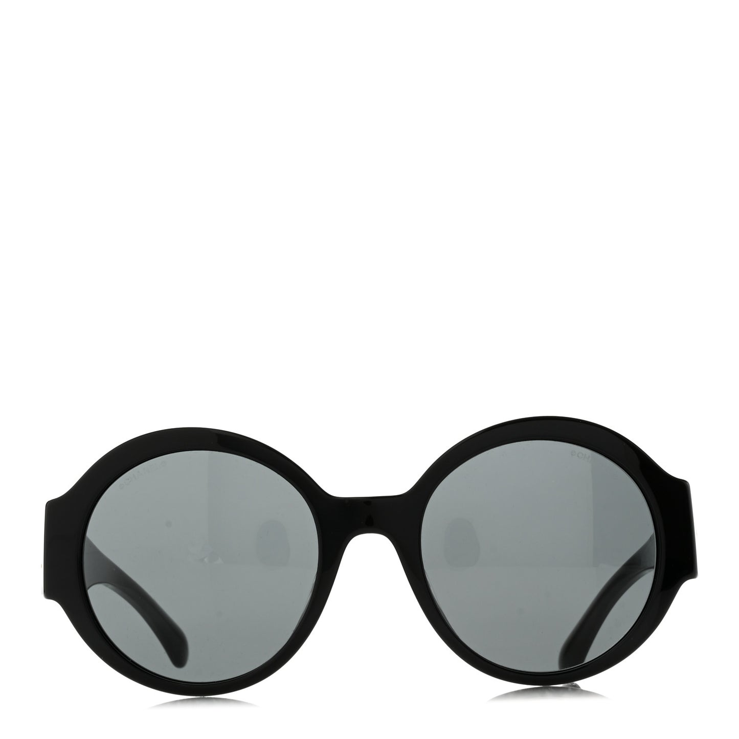 Acetate Round Sunglasses 5410-A Black