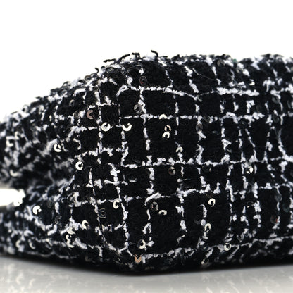 Chanel Tweed Quilted Nano Kelly Shopper Black White 9 of 11