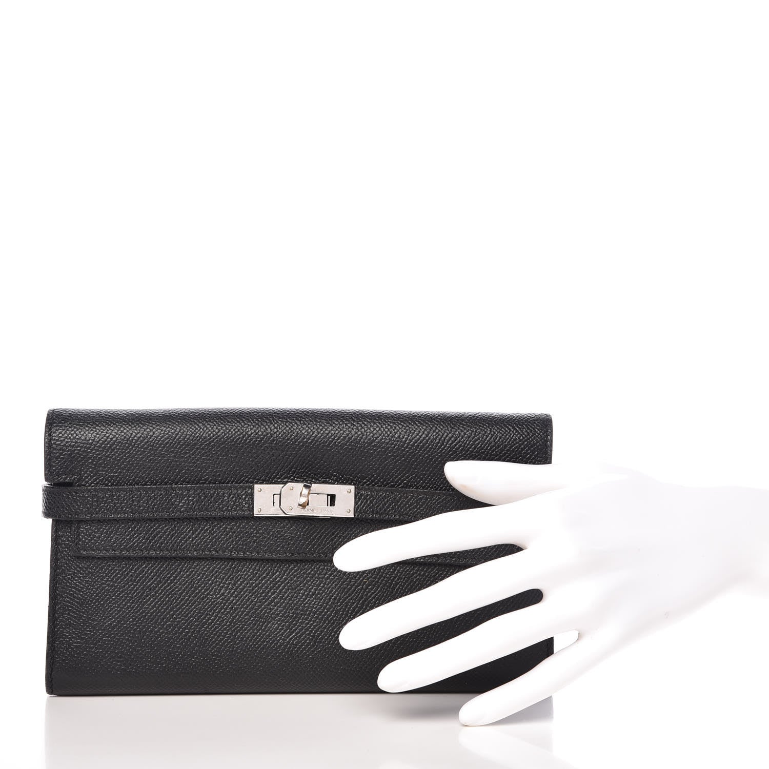 Hermes Epsom Kelly Longue Wallet Black 2 of 9