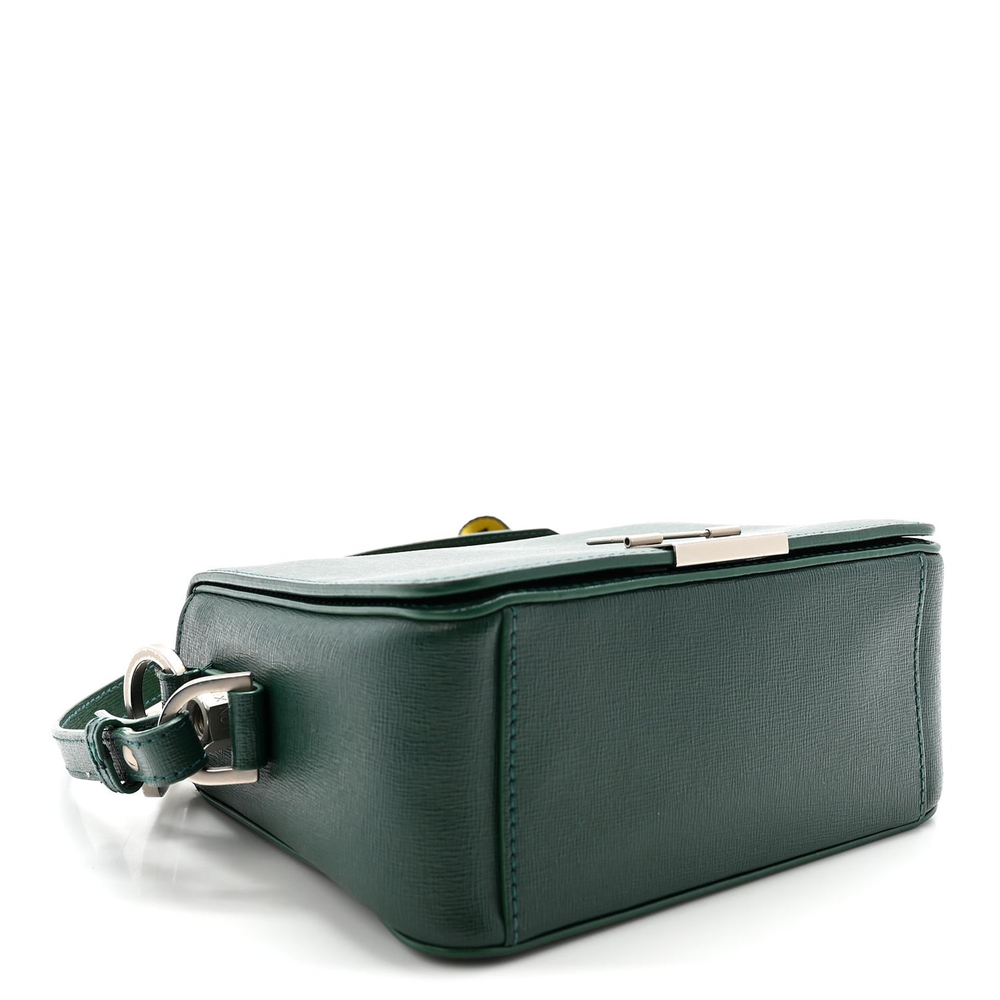 Saffiano Mini Binder Clip Bag Green