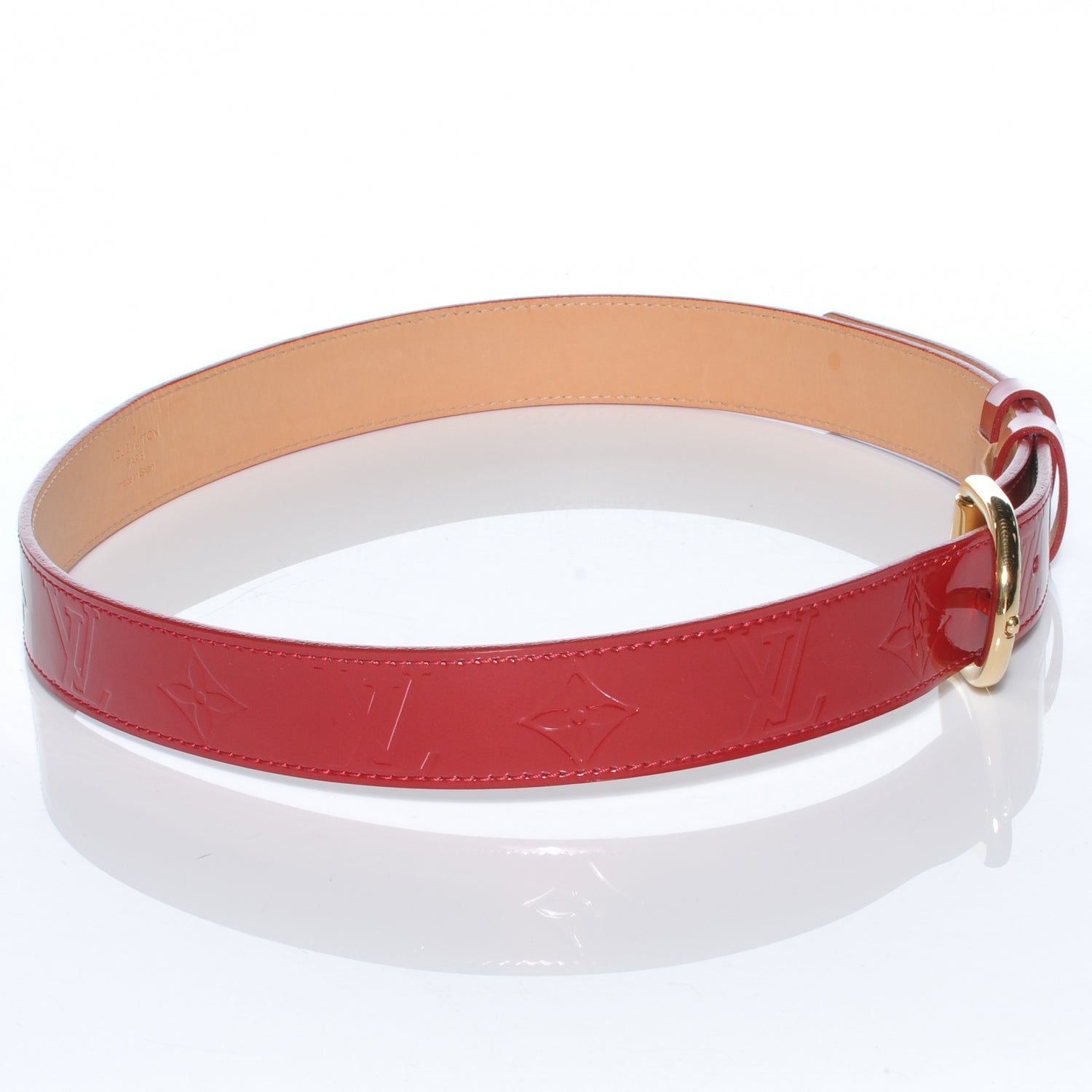 Louis Vuitton Vernis Belt 80 32 Pomme D'Amour 4 of 6