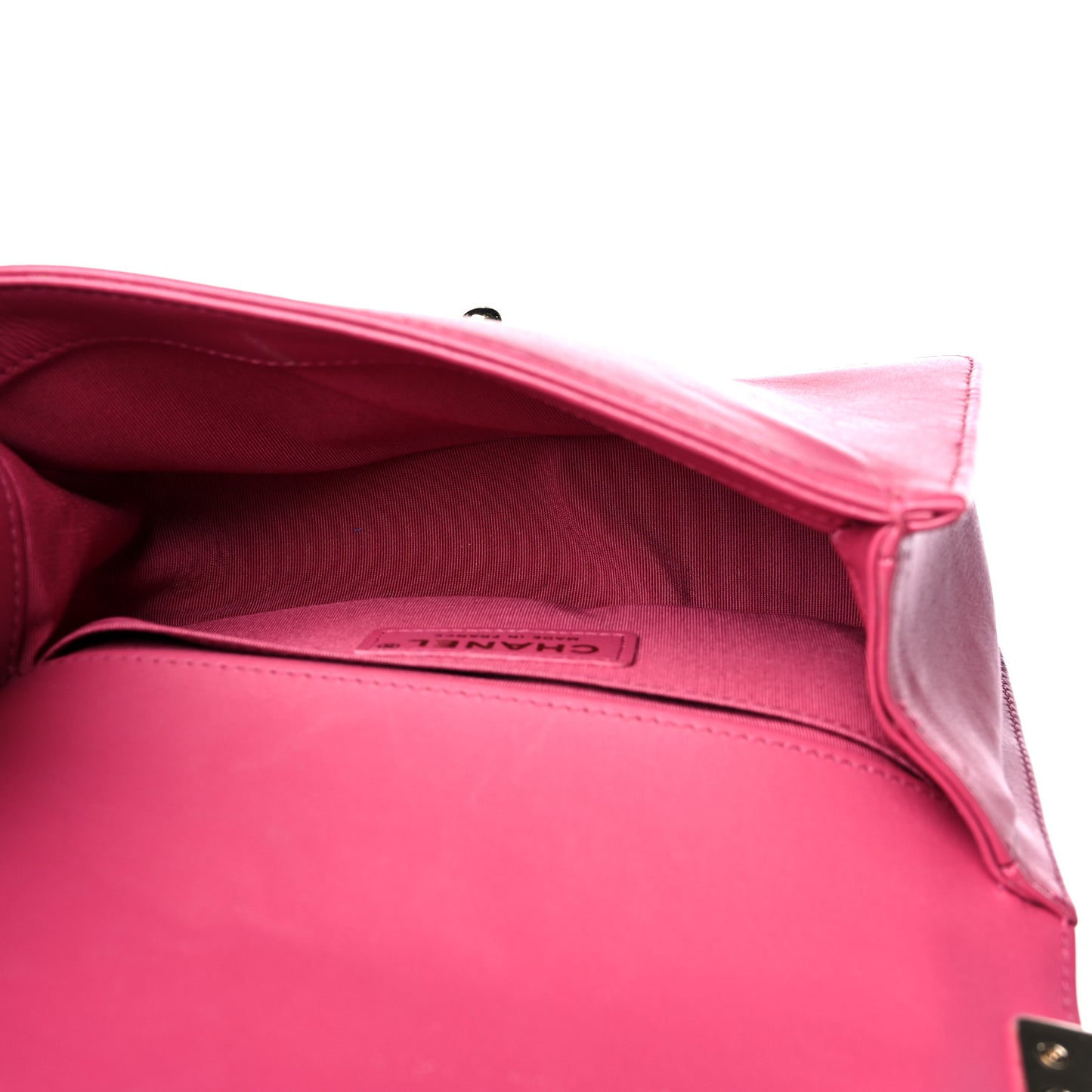 Lambskin Tweed Quilted Small Boy Flap Dark Pink