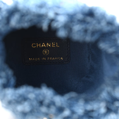 Chanel Denim Quilted Mood Mini Bucket With Chain Blue Multicolor 5 of 10