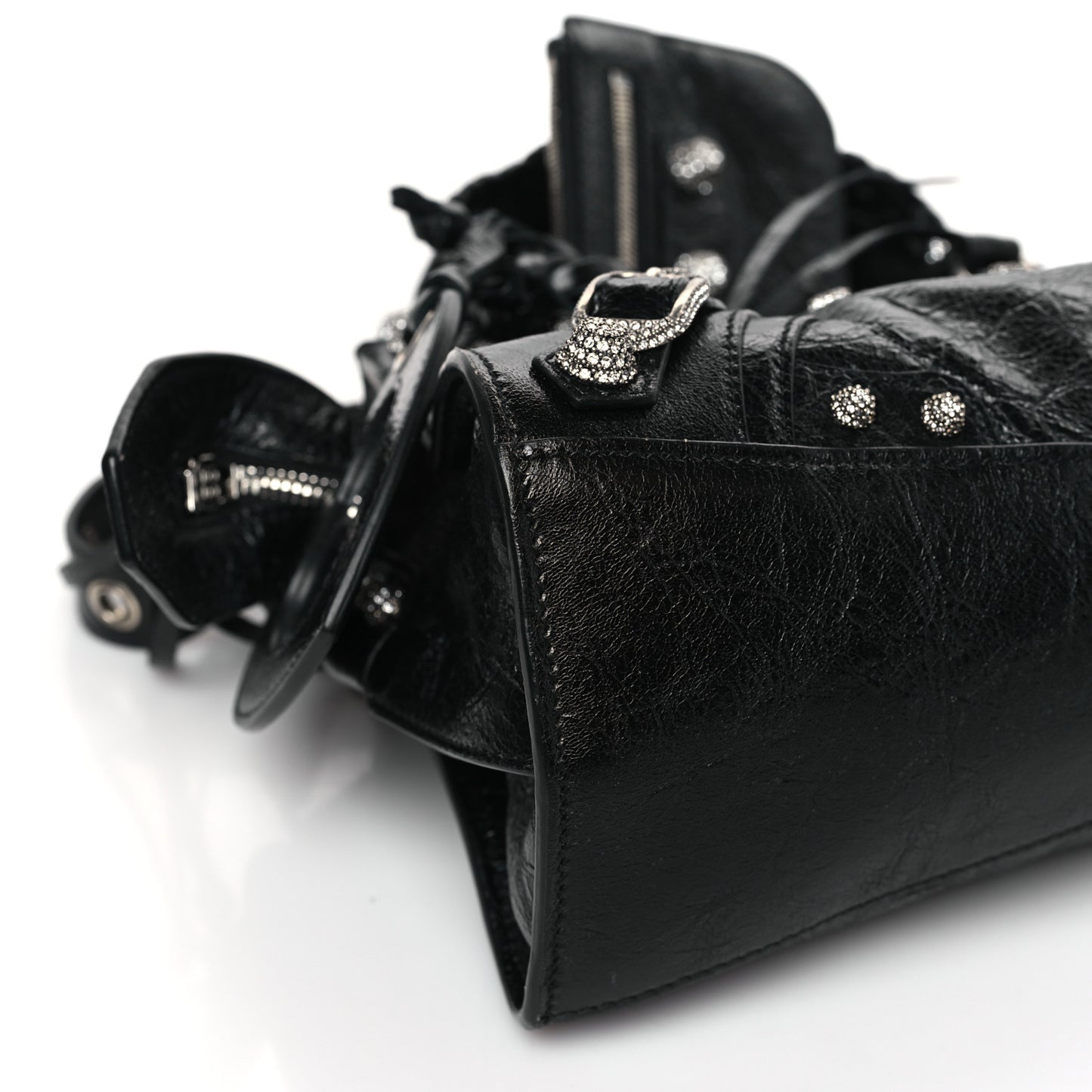 Agneau Arena Crystal Neo Cagole Handbag XS Black