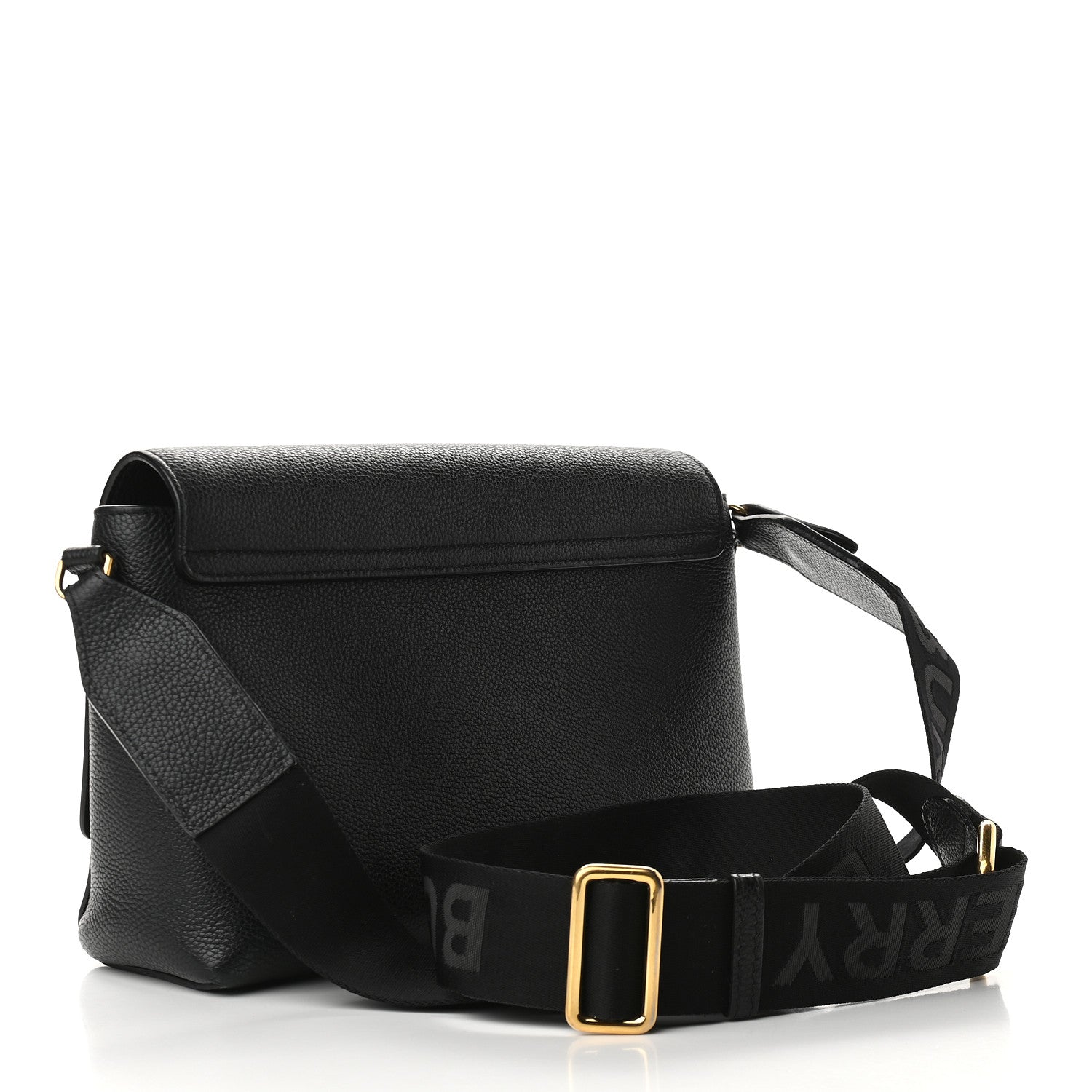Burberry Grainy Calfskin Vintage Check Note Crossbody Bag Black 3 of 10