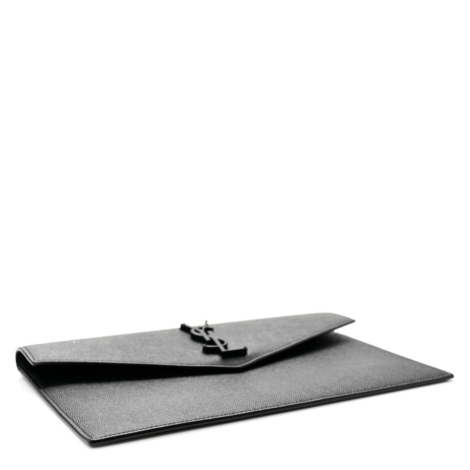 Saint Laurent Grain De Poudre Monogram Uptown Pouch Black 4 of 8