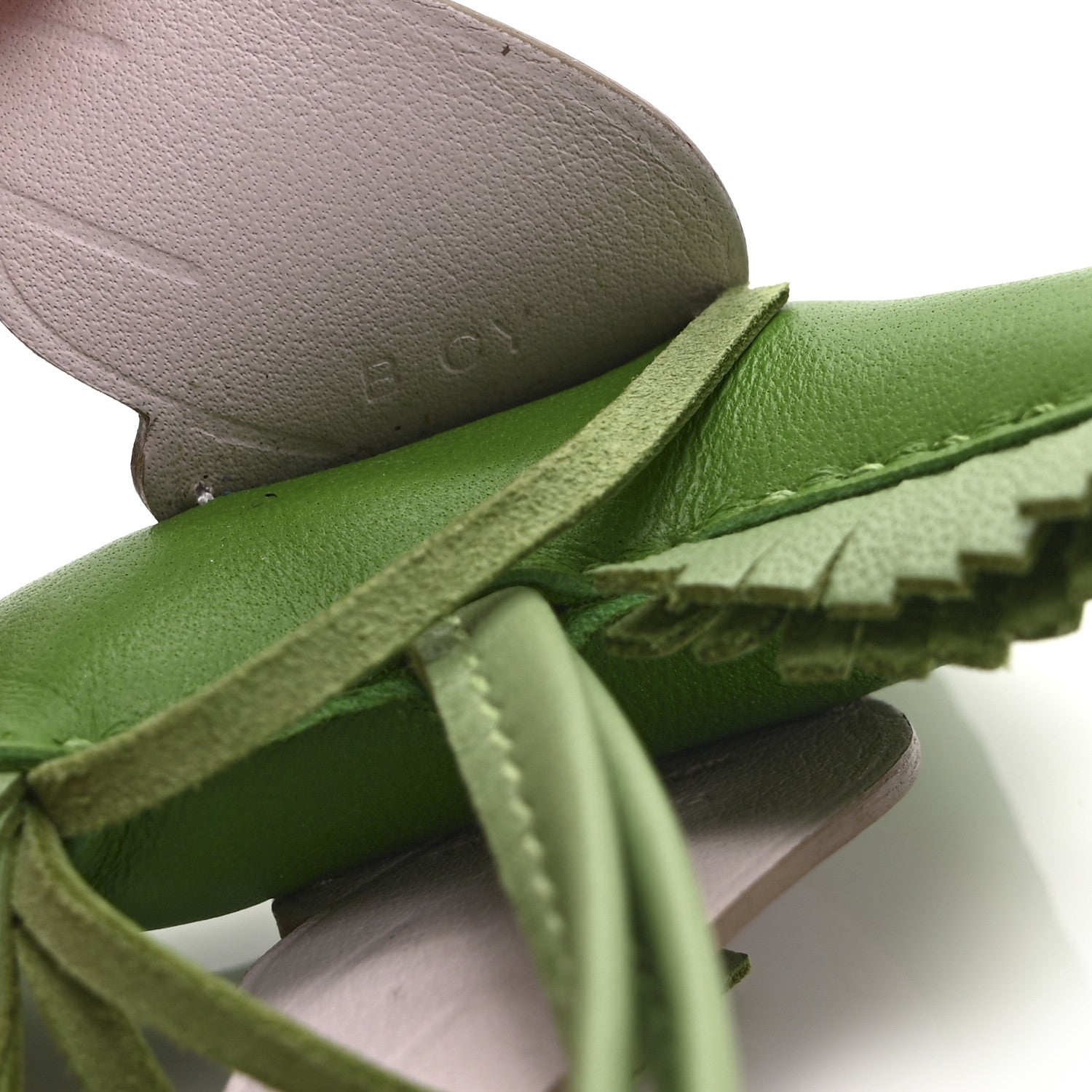 Hermes Milo Lambskin Grigri Rodeo Pegase Horse Bag Charm PM Vert Yucca Vert Criquet Mauve Pale 4 of 5