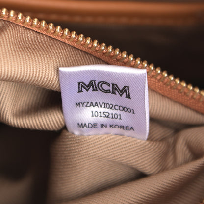 MCM Visetos Original Medium Pouch Cognac 7 of 9