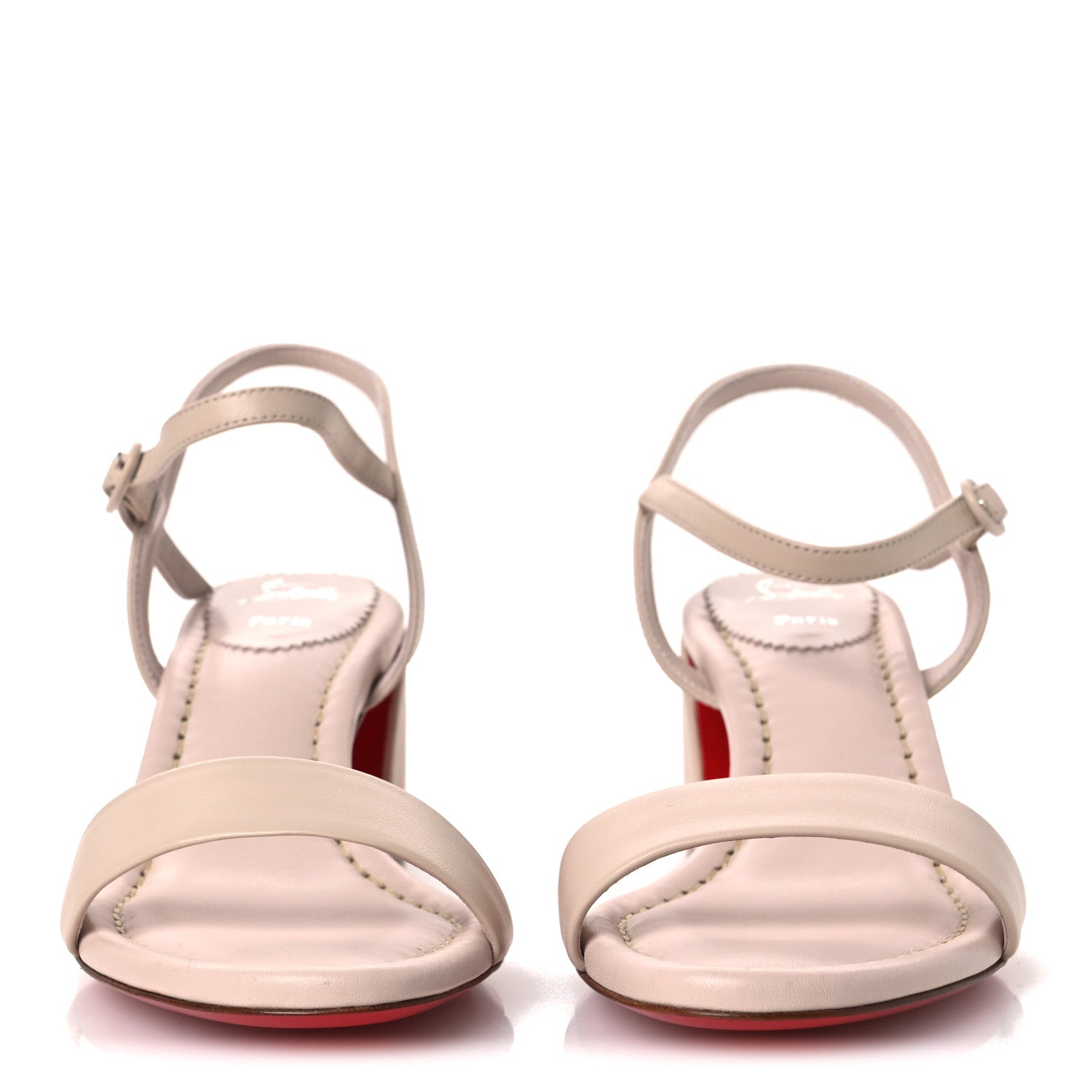 Christian Louboutin Nappa Miss Jane 55 Sandal Pumps 40 Leche 3 of 10