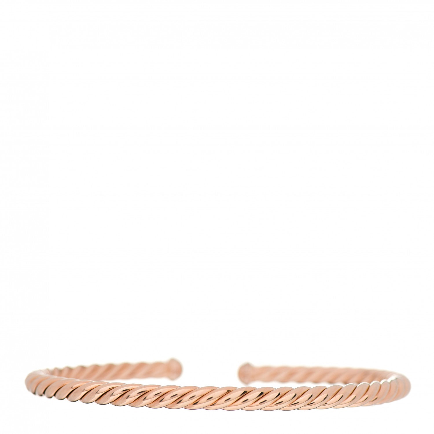 David Yurman 18K Rose Gold 4mm Cablespira Bracelet 3 of 4