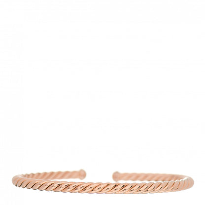 David Yurman 18K Rose Gold 4mm Cablespira Bracelet 3 of 4