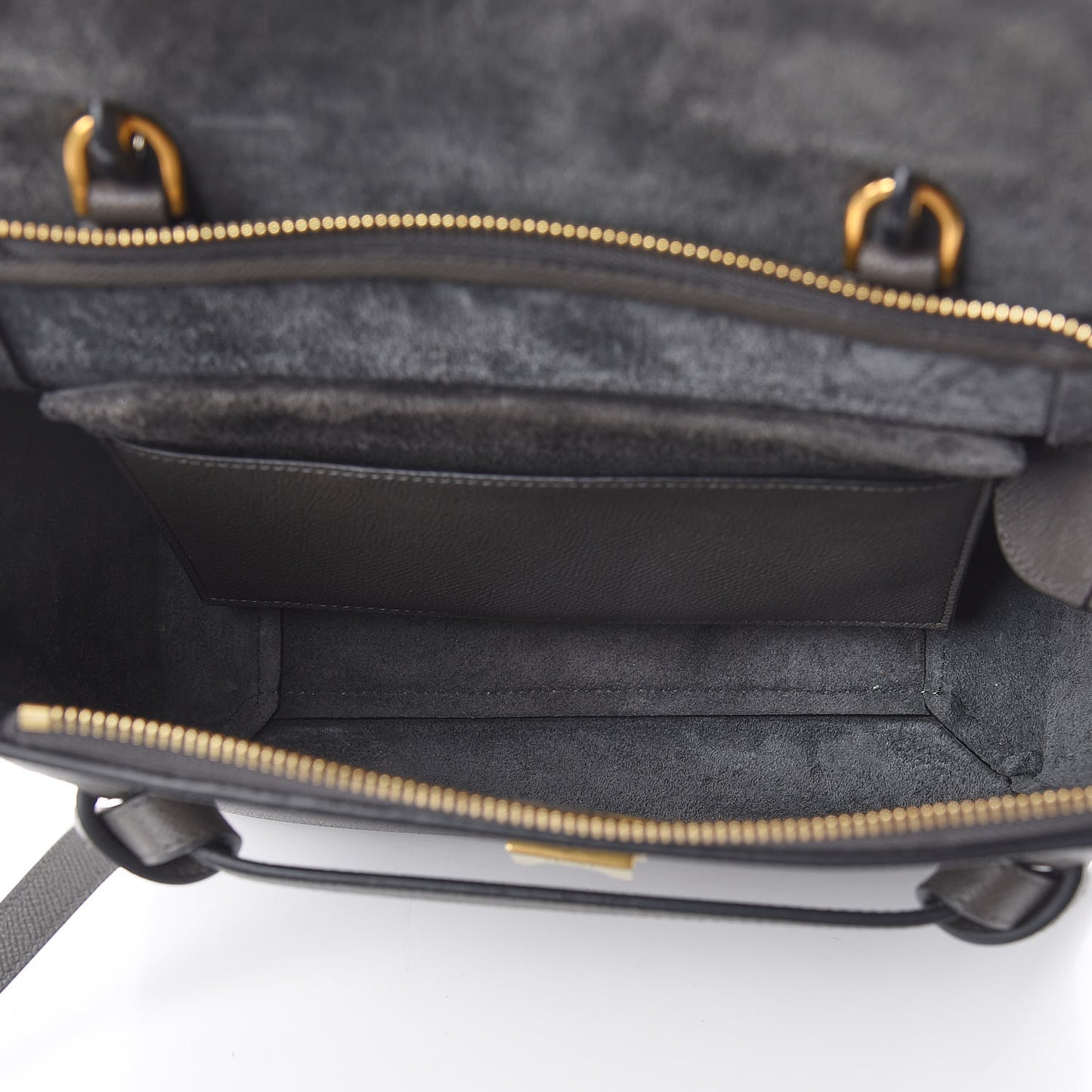 Grained Calfskin Micro Belt Bag Grey
