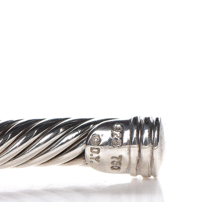 David Yurman Sterling Silver Diamond 5mm Cable Classics Single Station Bracelet 4 of 5