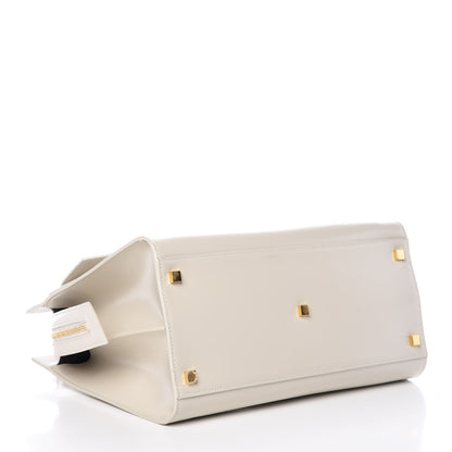 Saint Laurent Shiny Calfskin Medium Uptown Tote White 4 of 13