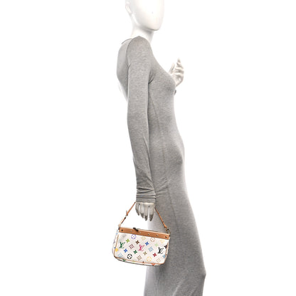 Louis Vuitton Monogram Multicolor Pochette Accessories White 2 of 11