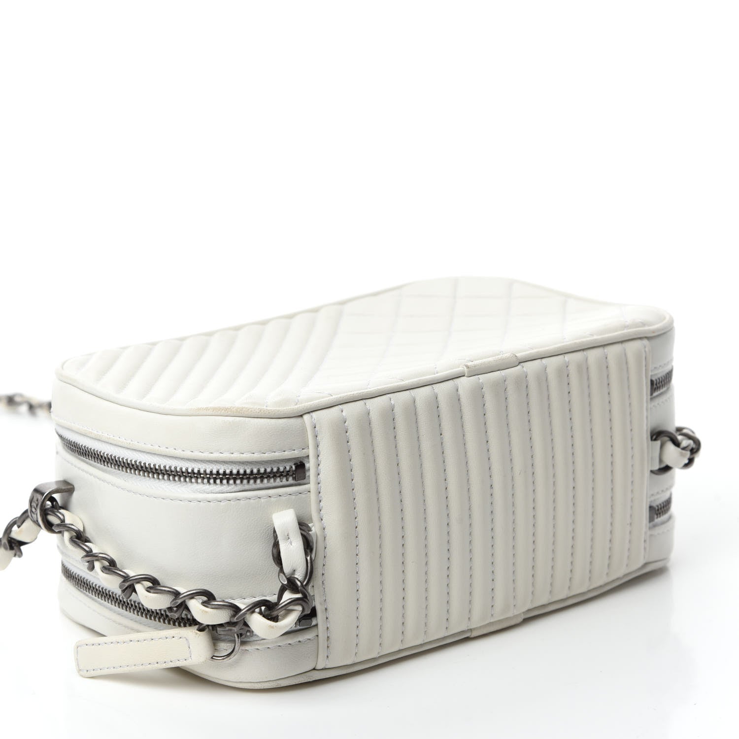Chanel Lambskin Small Coco Boy Camera Case White 4 of 13