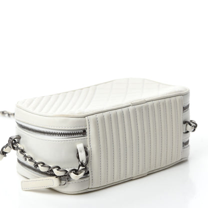 Chanel Lambskin Small Coco Boy Camera Case White 4 of 13